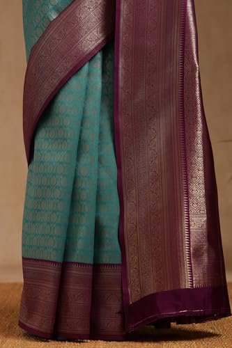 Soch Womens Silk Blend Zari Woven Saree With Zari Woven