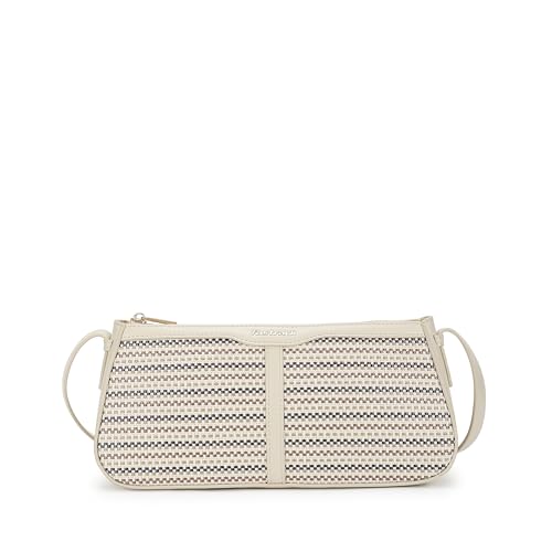 Fastrack Crossweave Classic Sling Bag | Faux Leather Weave Pattern Bag | Adjustable Strap with Buckle | Zipper Closure | One Main Compartment with Internal Organizer Pockets