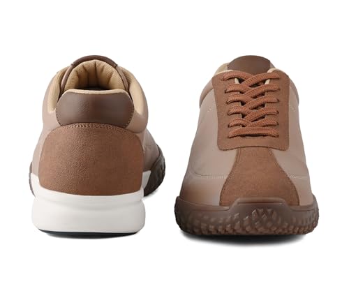 LOUIS STITCH Russet Tan and Beige Sneaker for Men | Comfortable Lace-Up Sneaker | LSP-SNK-AVI009-TNBG | UK-10
