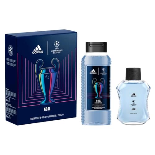 Adidas UEFA Champions League Goal Gift Set for Men (Eau de Toilette 100ml + Shower Gel 250ml)