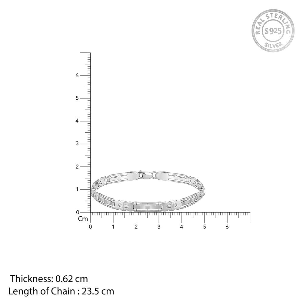 GIVA 925 Silver Swagger Bracelet For Him, Adjustable | Gifts for Men and Boys | With Certificate of Authenticity and 925 Stamp | 6 Months Warranty*