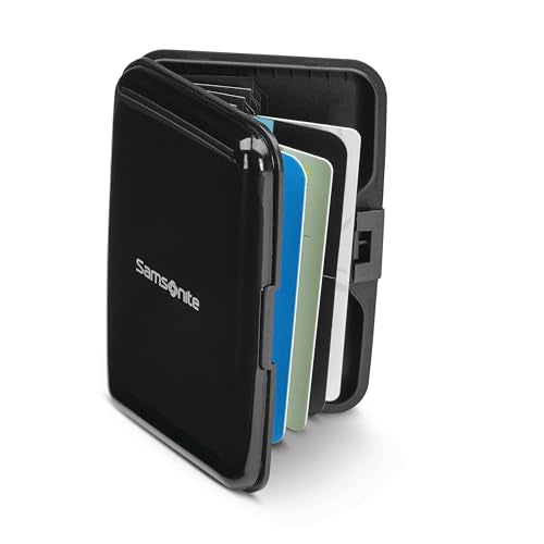 Samsonite® Aluminum RFID Wallet, Black, Black, Modern