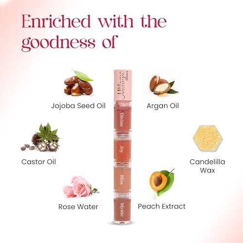 Milagro Beauty Quad Squad 1.0, Matte Liquid Lipstick 4 Shades In 1, Intense Color, Long-Lasting, Moisturizing & Non-Drying, Smudge-Proof & Waterproof (4Ml)