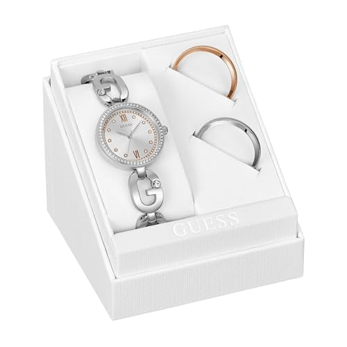 GUESS Stainless Steel Women 30 Mm Silver Dial Analog Watch- Gw0693L1