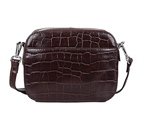URBAN FOREST Emma Printed Brown Leather Sling Bag for Women