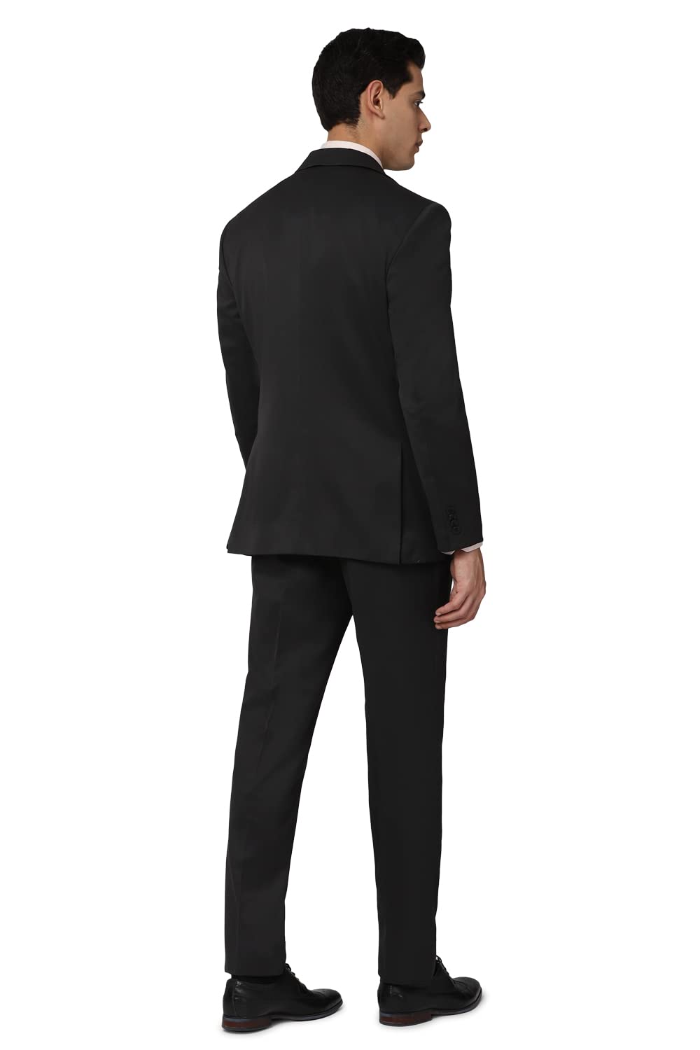 Peter England Men's Polyester Blend Slim Fit Business Suit Pants Set (Pesuotlbt94160_Grey_38)