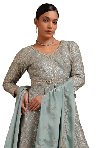 Soch Women's Polyester Salwar Suit (OWS5CD21895_Sea Green