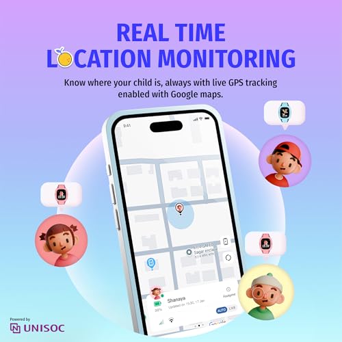 Noise Junior Explorer 2 Rakhi Delight Gift Box - Smart Watch for Kids with 4G SIM Compatibility, 2-Way Video & Voice Calling, Geofencing, Real-Time Location Monitoring via Google Maps (Frost Pop)