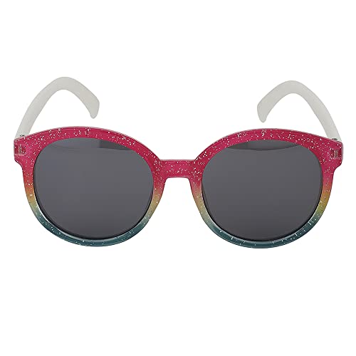 Carlton London Girl's Black Lens & Pink Round Sunglasses