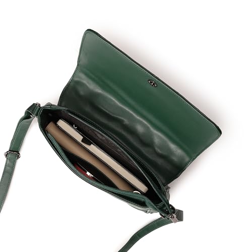 Fastrack Quilted Messenger Bag for Women, Girls and Ladies | Ladies Purse Handbag Green