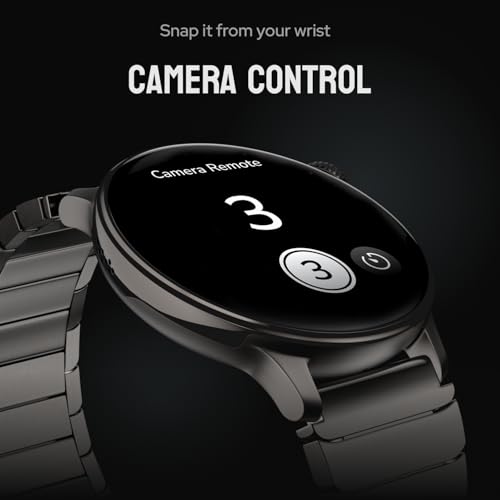 Noise Pro 6R 1.46" AMOLED Smart Watch, 1000 NITS, Powered by AI Pro, Built-in GPS, Strava Integration, Stainless Steel Dial, Video Watch Faces, 3ATM, Emergency SOS, TWS Connectivity (Pure Titanium)