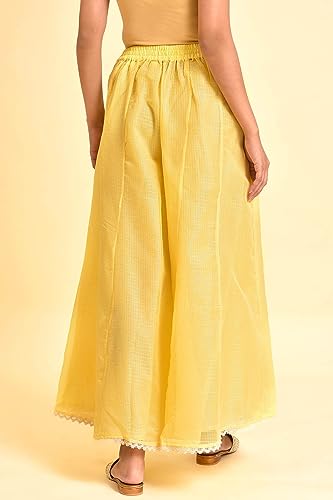 W for Woman Women's Regular Divided Skirt (23FEW62452-219526_Light Yellow_WL)