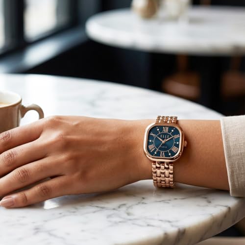 ELLE Women's Watch Cherie Teal Square Dial EL-CH-TEL
