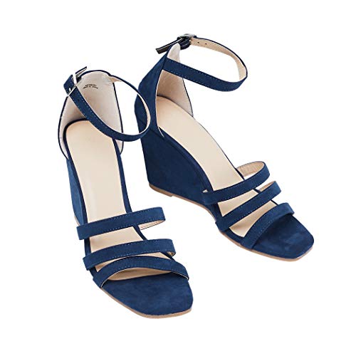 Max Women's Navy Fashion Sandals-8 UK (41 EU) (AW19W461)