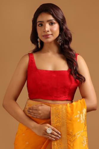 Soch Womens Yellow Crepe Floral Zari Woven Saree