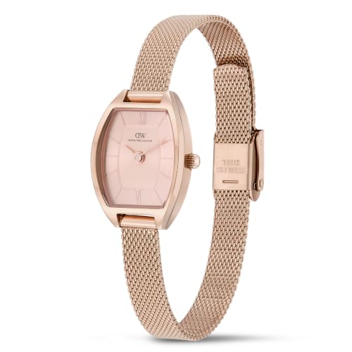Daniel Wellington Tonneau 20mm Rose Gold-Tone Dial Analog Women Watch - DW0DL2001