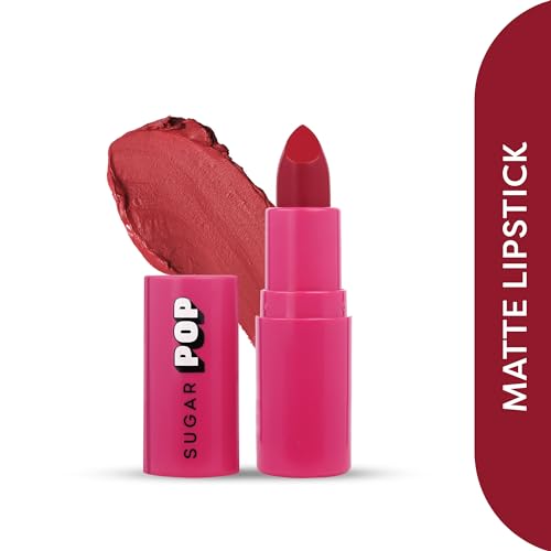 SUGAR POP Matte Lipstick - 03 Scarlet (Bright Red With Hint Of Orange) – 4.2 gm & SUGAR POP Nail Lacquer - 07 Tangerine Queen (Bright Orange) 10 Ml - Dries In 45 Seconds