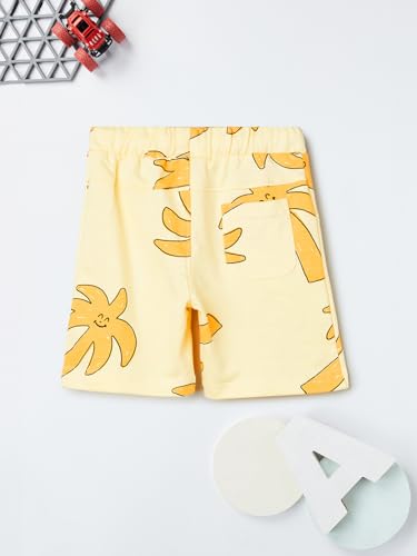 Max Boys Printed Shorts Set (Yellow_18-24 M)
