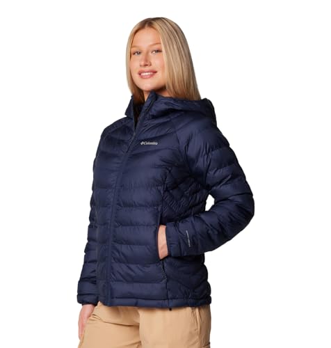 Columbia Womens Powder Lite II Hooded Jacket, Collegiate Navy, M