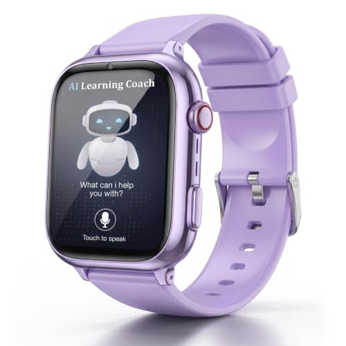 sekyo Neo AI -India's First AI-Powered Smart Watch for Kids | AI Learning Coach, Video Call, GPS Tracker, Habit Coach| Edu-Games, Step Count, SOS, Parental Control | Kids Smartwatch for Boys/Girls