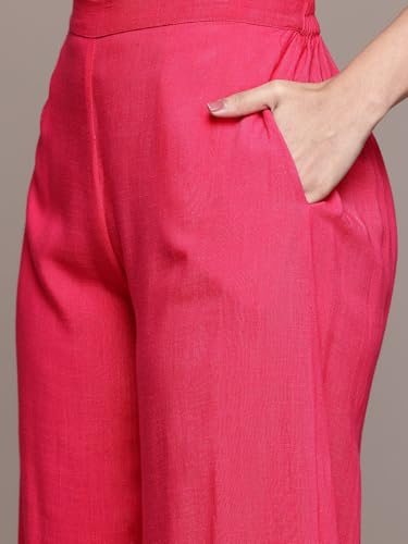 Aarke Ritu Kumar Pink Narmeen Solid Embroidered Kurta with Pant