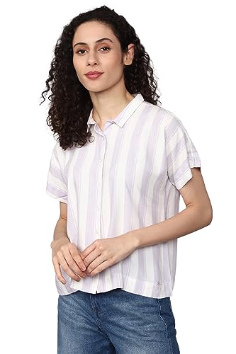 Allen Solly Women's Regular Fit Shirt (AHSHWRGF937658_White