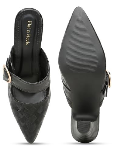 Flat n Heels Womens Black Pumps FnH 2784-BK