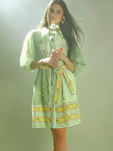 VERO MODA Women's A-Line Green Dress