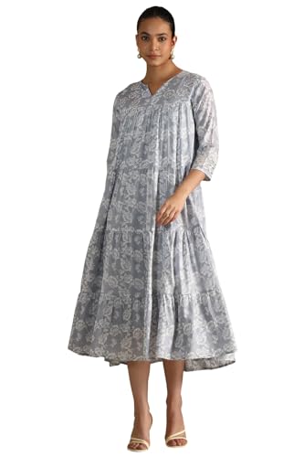 Soch Women's Cotton Below Calf Length Dress (EWS5KU61267_Grey