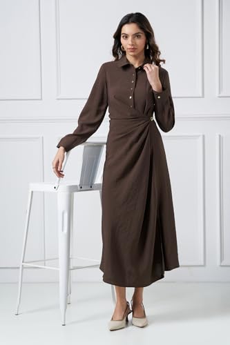 Annabelle by Pantaloons Womens Dress_SS26WWANDNJ00054F48A166_Chocolate Brown_M
