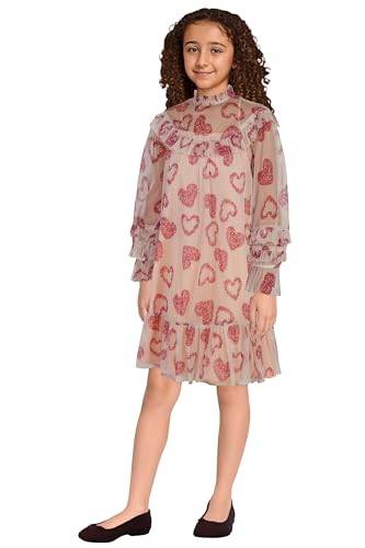 Allen Solly Girl's Cotton Modern Knee-Length Dress (AGDRORGFS76762_Peach