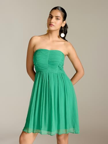 Label RITU KUMAR Emerald Xenia Sleevesless Solid Short Dress