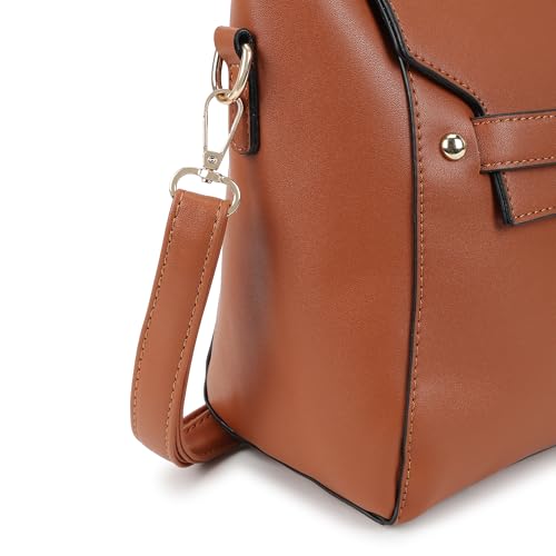 Fastrack Structured Sling Bag For Women | Faux Leather Sling With Detachable and Adjustable Belt | Flap Closure With Magnetic Lock and Handheld Option | Trendy Women Handbags