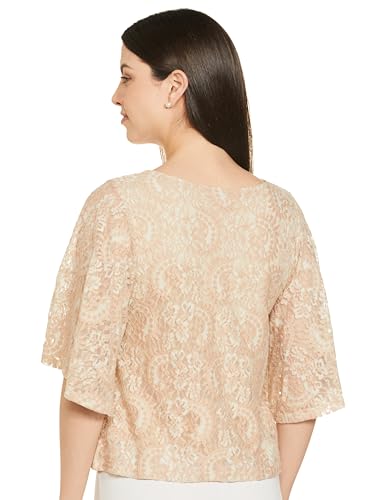 AND Women's Regular Fit Tunic Shirt (EW19AB110TLC15_Beige S)