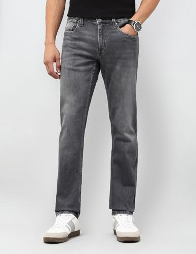 U.S. Polo Assn. Denim Co. Men's Brandon Slim Tapered Fit Grey Jeans (UDJEN1823_Grey_40)