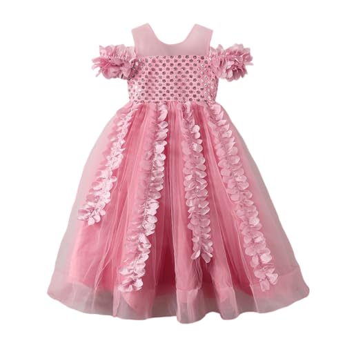 Hopscotch Girls Ankle Length Party Dresses in Pink Color For Ages (10-12 Years)