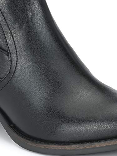 Delize Women mid Heel, Pointed Toe Ankle Boots (36, Black)