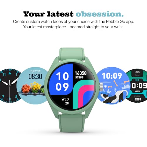 Pebble Pixie 1.32" AMOLED Smartwatch with Bluetooth Calling | Always-On Display, Lightweight, Health & Sleep Tracking, Smart Notifications