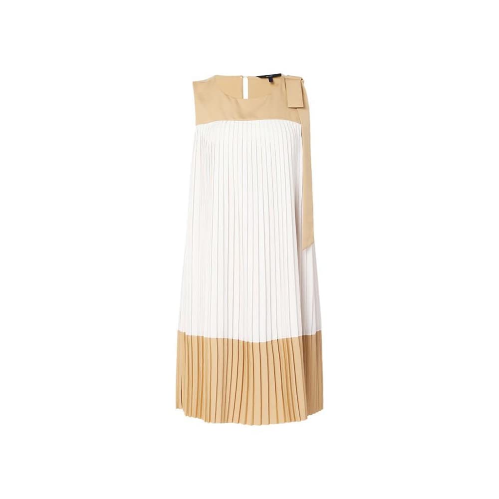 Vero Moda Women's Polyester Shift Knee-Length Dress (10274758- Beige_M)