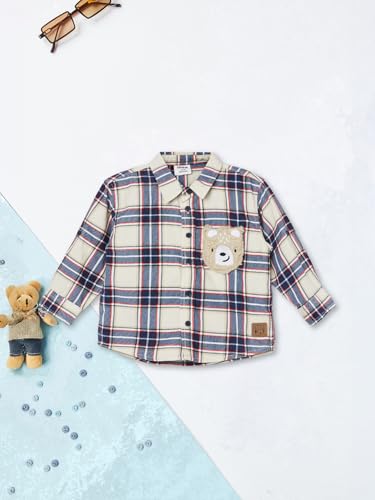 Max Boys Checked Shirt (Blue_18-24 M)