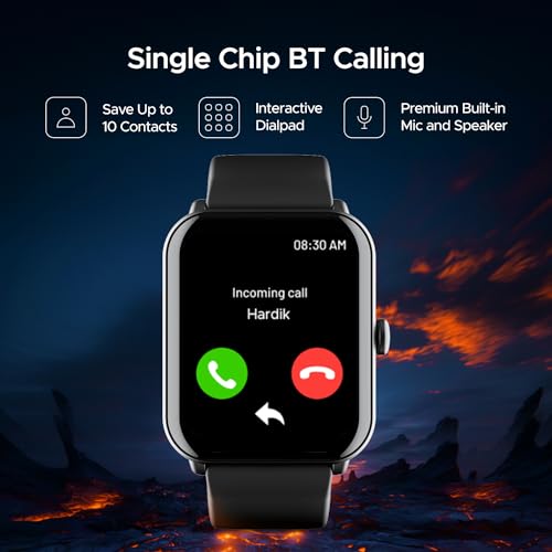 boAt Wave Fury Smart Watch(Active Black)