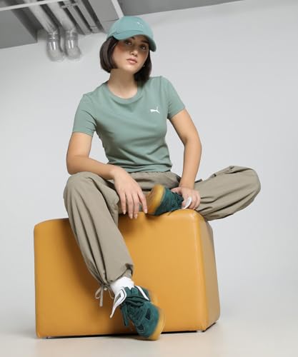 Puma Women's Slim Fit T-Shirt (629742_Green Moon
