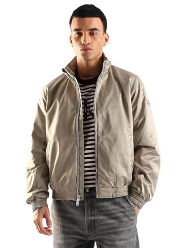 Solid Regular Fit Polyester Jacket