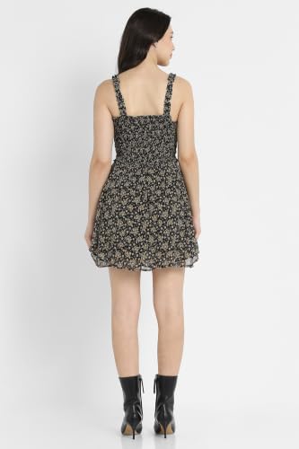 American Eagle Women Handkerchief Hem Ruffle Floral Mini Dress