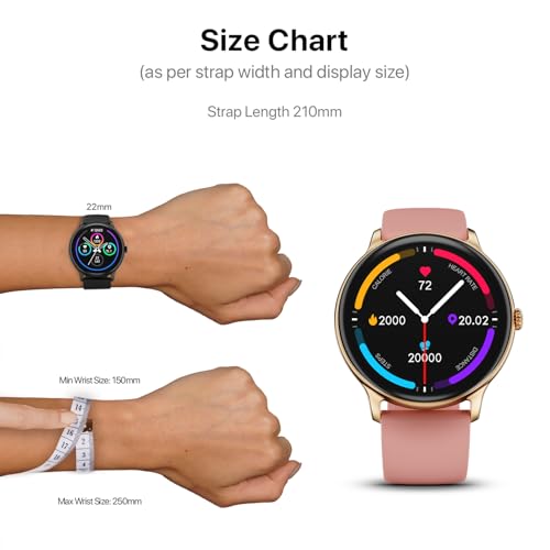 Fire-Boltt Phoenix Pro Smart Watch 1.39 inch Bluetooth Calling, AI Voice Assistant, Metal Body with 120+ Sports Modes, SpO2, Heart Rate Monitoring (Gold Pink)