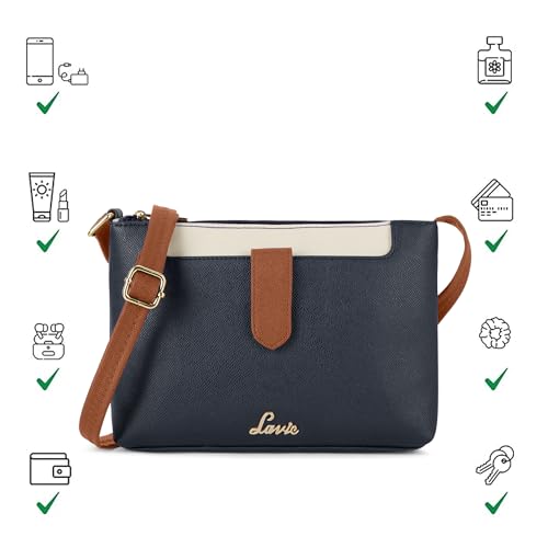 Lavie Women's Keiko 2C Colorblock Top Zip Crossbody Sling Bag | Ladies Purse Handbag | Gift for Women