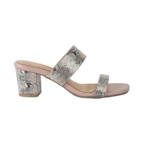 tresmode Rentu Champagne Women's Dress Block Heel Sandals in Size 8 UK / 41 EU