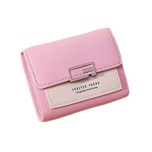 ARURA (LABEL) Women's Short Wallet Clutch Bag Three Fold Buckle Coin Purse Women's Handbag (Random Color)