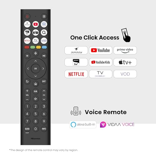 Hisense 126 cm (50 Inches) 4K Ultra HD Smart QLED TV | 48W Powerful Speakers | Dolby Atmos & HDR10+ | ALLM, VRR & Game Mode and Cricket | AI 4K Upscaler | VIDAA OS | 50E75Q (Black)