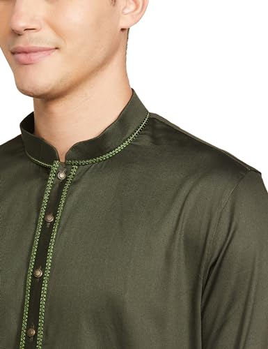 Manyavar Cotton Solid Casual Kurta Set for Men